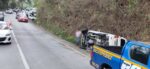 Múltiples accidentes de tránsito se registraron de forma simultanea en ruta hacia Antigua Guatemala
