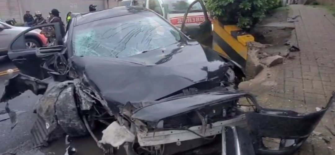 ¡Aparatoso accidente en Fraijanes! Varias personas resultaron gravemente heridas