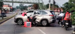 Repartidor impacta contra vehículo en la ruta al Atlántico