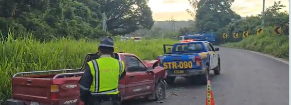 Reportan accidente de tránsito en ruta a El Salvador