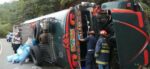 Bus pierde el control y vuelca en ruta a Quiché