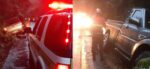 Vehículo queda encunetado tras accidente de tránsito en ruta hacia Antigua Guatemala