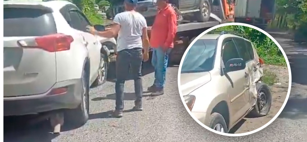 Reportan triple colisión en ruta al Atlántico