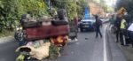 Piloto pierde el control y vuelca en San Juan Sacatepéquez