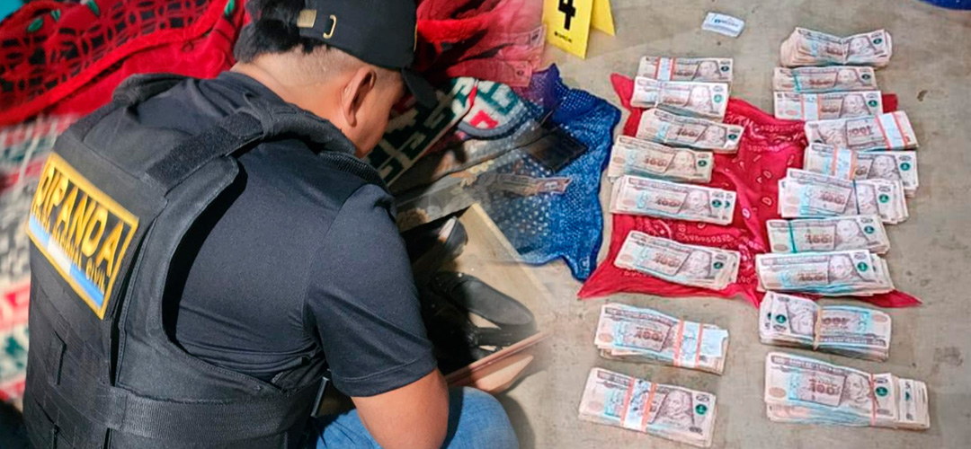 Localizan fuerte suma de dinero durante allanamiento en Quiché