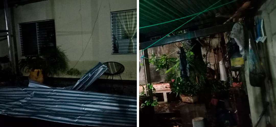 Un poste cae sobre viviendas en Ipala, Chiquimula