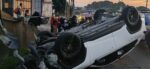 Piloto pierde el control y vuelca en km 12 ruta al Atlántico