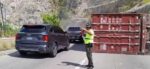 Fuerte accidente: Tráiler vuelca en la ruta al Atlántico