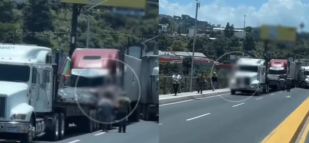 Fuerte accidente: Tráileres colisionan en el Puente Belice