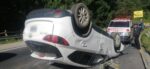 Reportan un vehículo volcado en km 102 ruta Interamericana