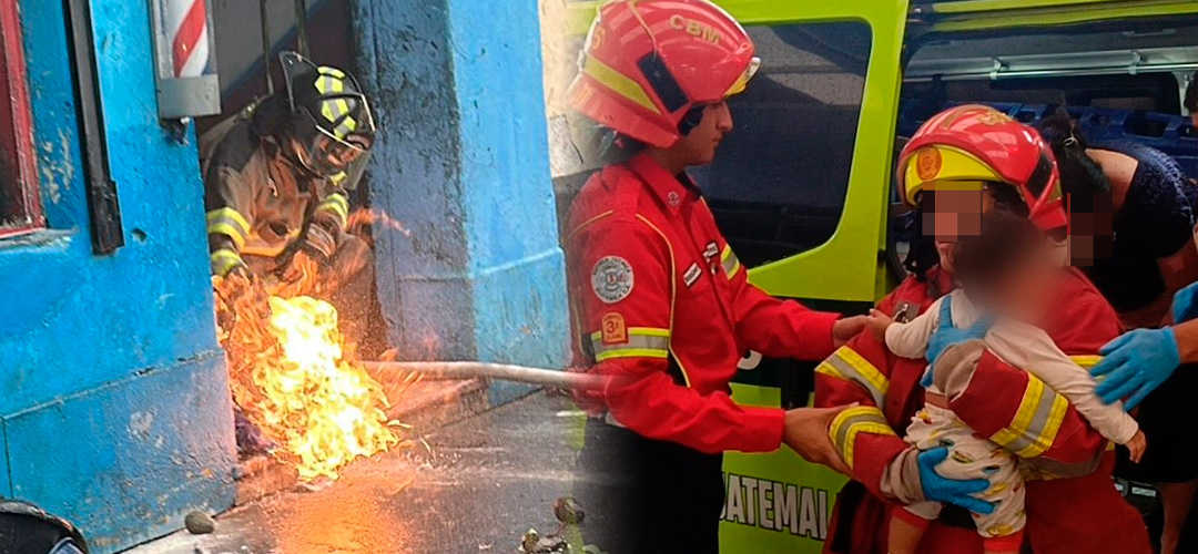 Rescatan a menor de incendio en el Centro Histórico