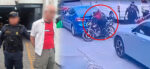 Conductor embiste a motorista repetidamente y lo deja gravemente herido