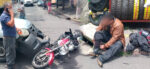 Accidente en zona 8 deja dos personas heridas