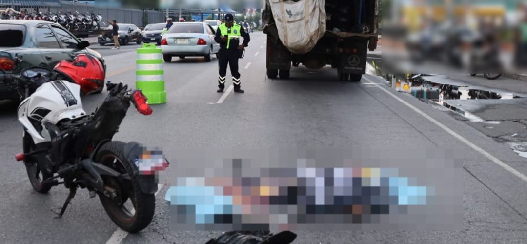 Motorista fallece al impactar contra un camión recolector de basura en Villa Nueva