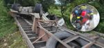 Camión cae a hondonada y deja al menos tres personas atrapadas en Jutiapa