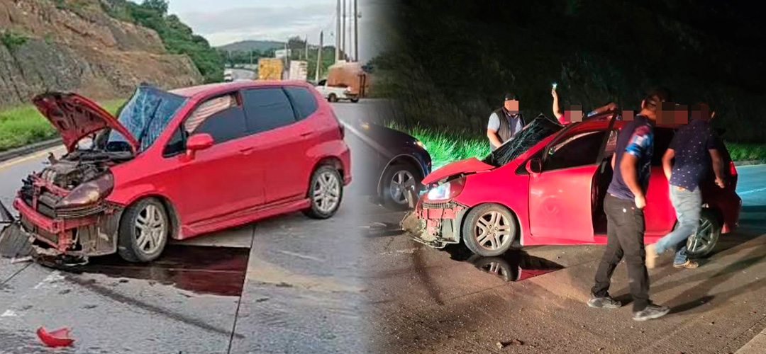 Accidente en km 70 ruta al Atlántico complica el paso vehicular