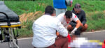 Motorista sufre accidente en San Sebastián, Retalhuleu