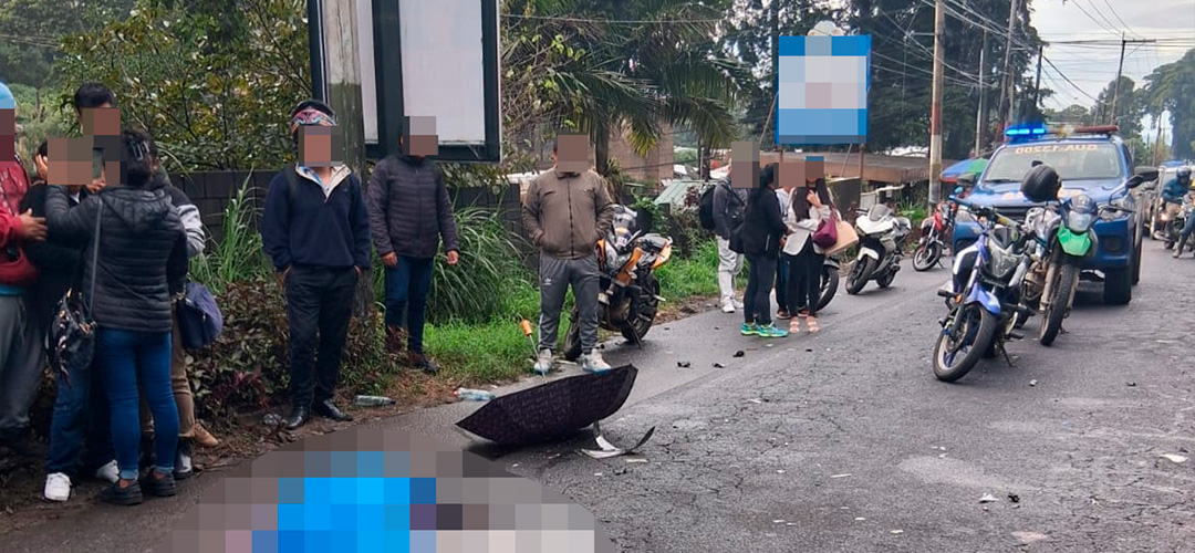 Pareja sufre accidente de tránsito en Carretera a El Salvador