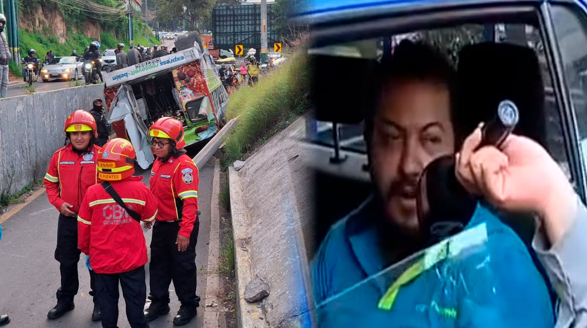 Piloto de bus revela cómo ocurrió el accidente en Puente Tinco en Mixco