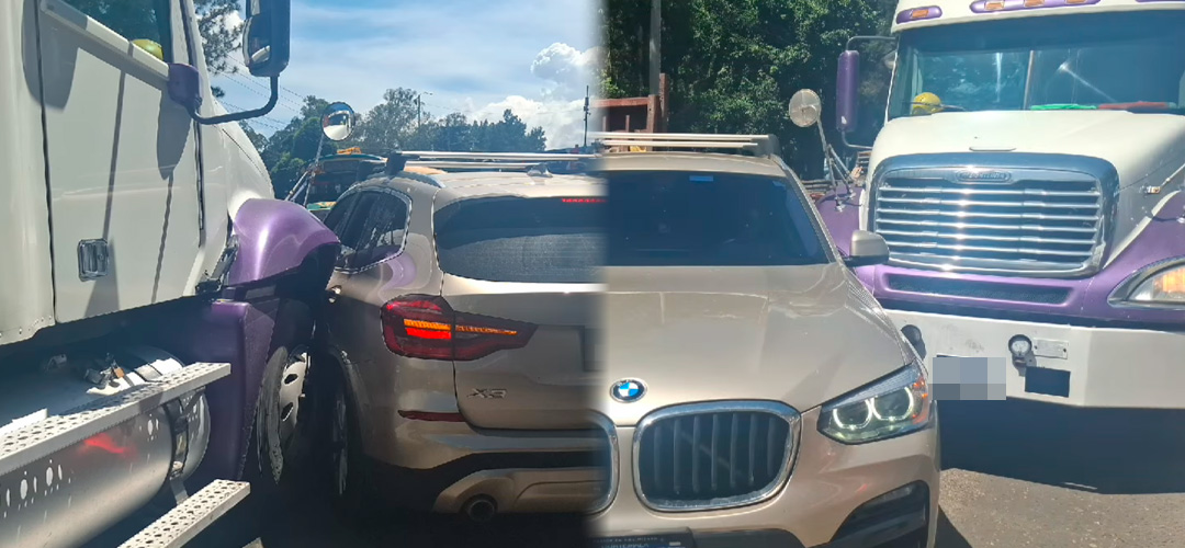 Tráiler colisiona con camioneta en la ruta al Pacífico