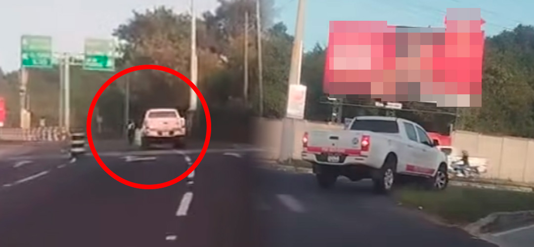 Captan momento en que picop arrolla a agente de la PMT en Mixco