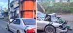 Camión con verduras retrocede y arrastra a un vehículo en ruta Interamericana