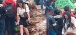 ¡Por llegar al trabajo! Guatemaltecos atraviesan lodo tras derrumbe en carretera a El Salvador