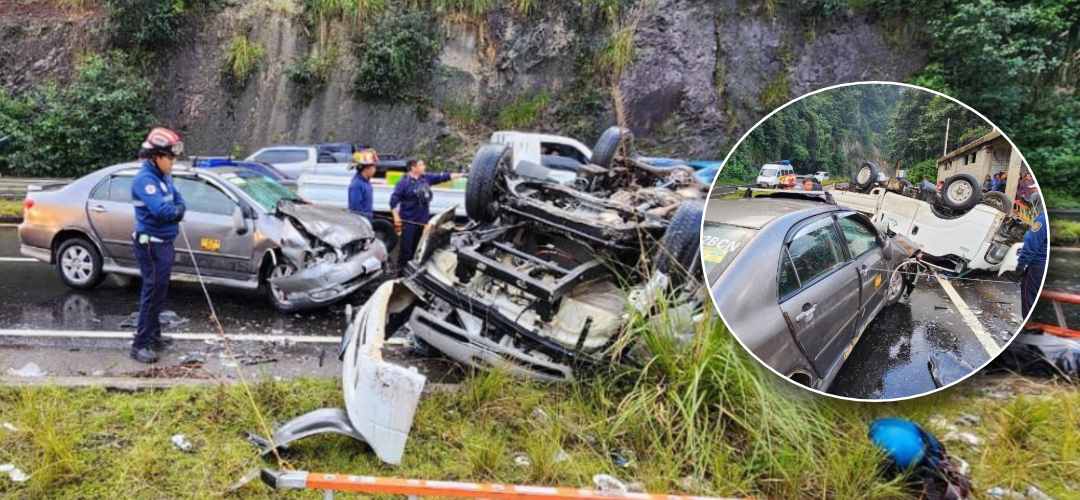 Fuerte colisión múltiple en ruta Interamericana dejó tres personas fallecidas