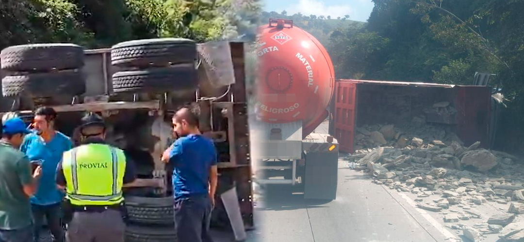 Piloto pierde el control y vuelca en San Antonio La Paz