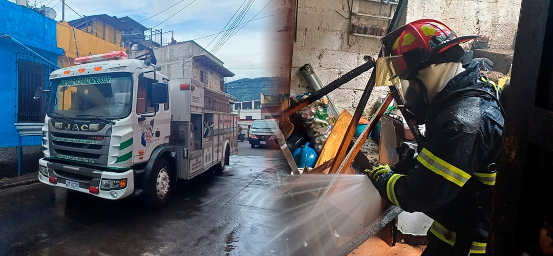 Incendio consume vivienda en Jocotenango, Sacatepéquez