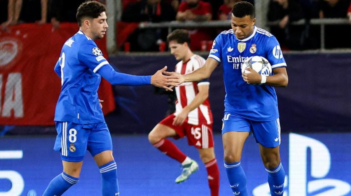Real Madrid vence al Olympiacos con Póker de Mbappé en Champions