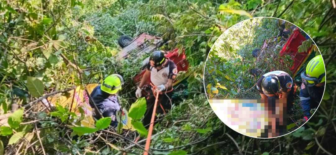 Hombre fallece tras caer con un tuc tuc a un barranco en las “17 vueltas”, Sololá