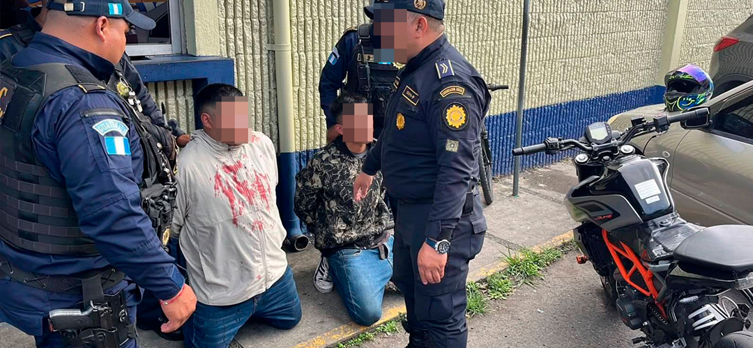 PNC captura a dos motoladrones en zona 7