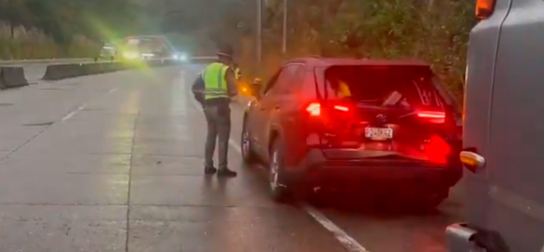 Reportan doble colisión en km 19.5 ruta al Atlántico