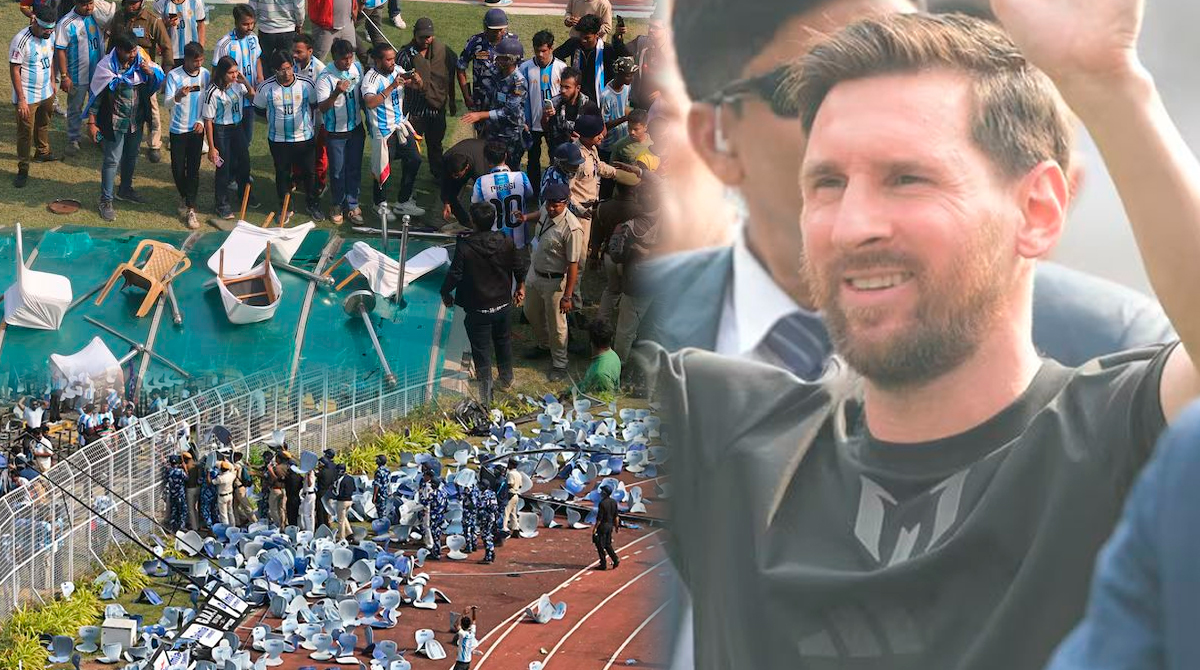 Escándalo en la visita de Messi a India: hubo destrozos y detuvieron al organizador