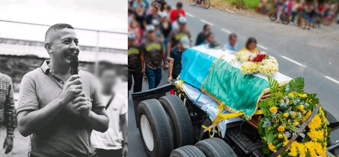 Familia y población despiden al alcalde de Masagua, Nelson Marroquín