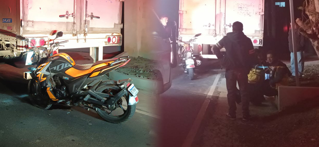 Motorista se empotra en la parte trasera de un tráiler en Villa Nueva