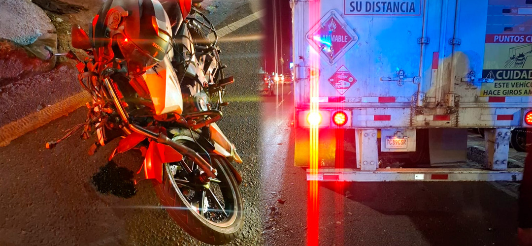 Motorista muere tras colisión con cabezal en Calzada Roosevelt