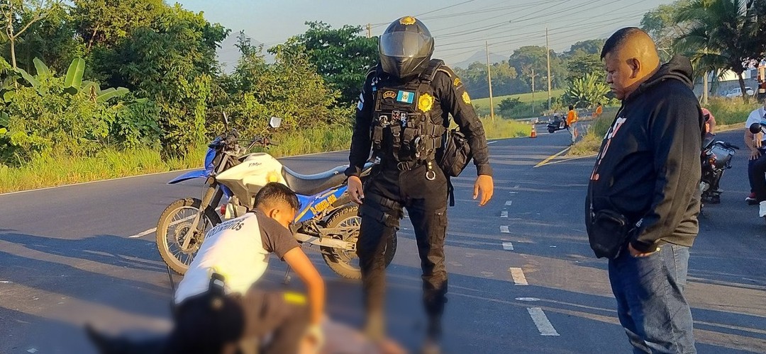 Motorista herido tras intento de asalto en Santa Lucía Cotzumalguapa