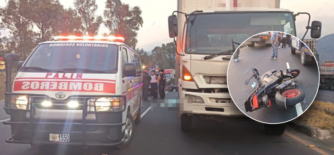 Menor fallece y otro más resulta herido tras fuerte accidente de tránsito en la autopista Palín–Escuintla