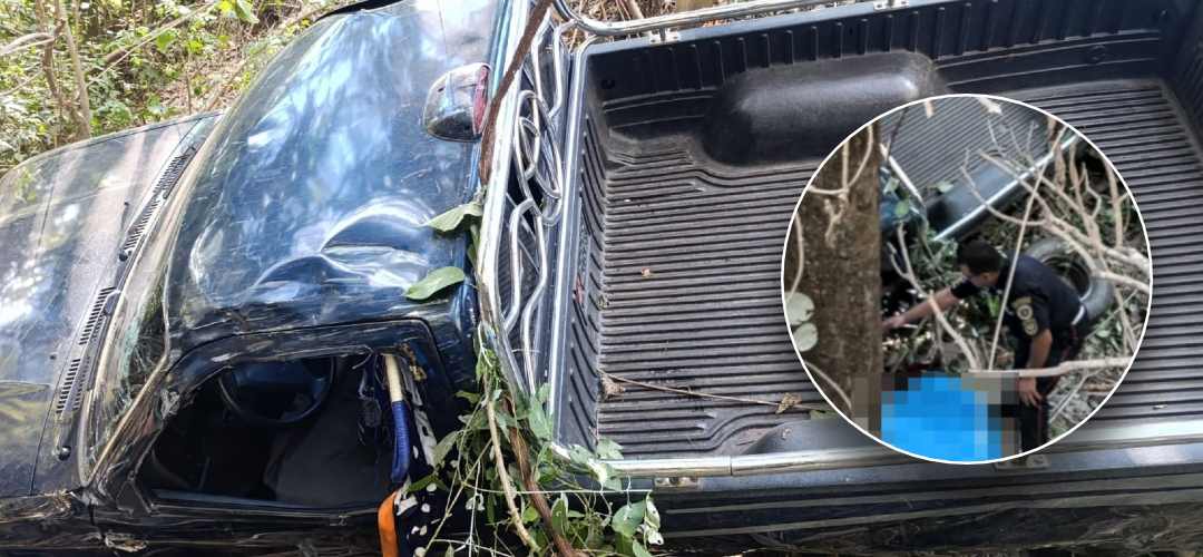Picop cae a hondonada en Chiquimula y provoca la muerte de una mujer