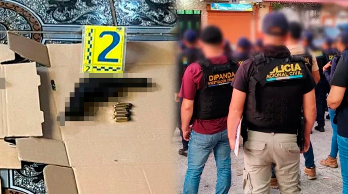 Decomisan siete armas de fuego durante allanamientos en Dolores, Petén