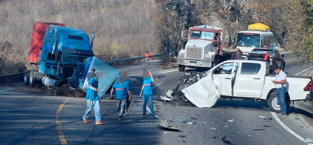Fuerte accidente en ruta a las Verapaces complica el tránsito