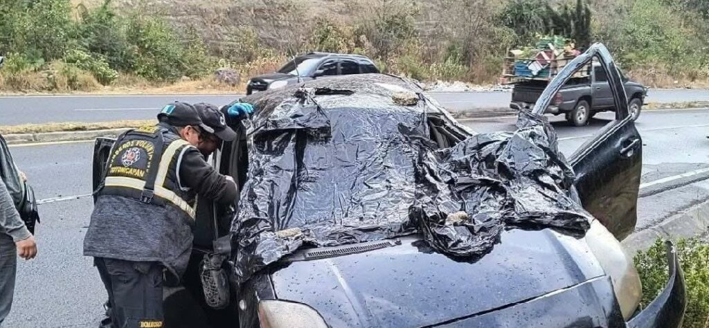 Familia sufre accidente de tránsito en ruta Interamericana