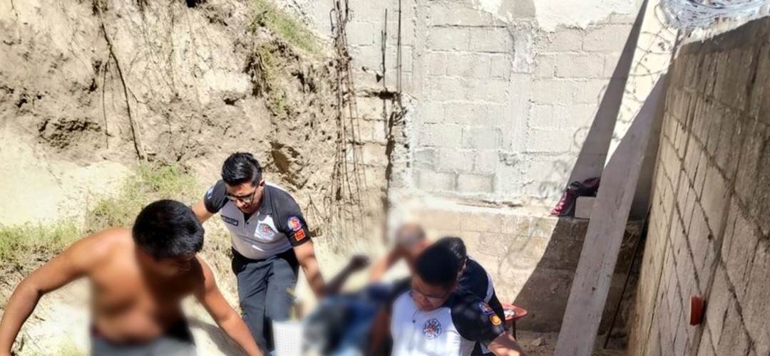 Rescatan a albañil soterrado en zona 12 de Villa Nueva