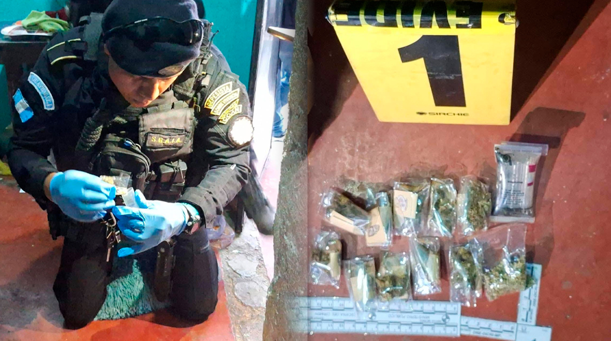 Incautan Q25 mil en punto de narcomenudeo en Escuintla