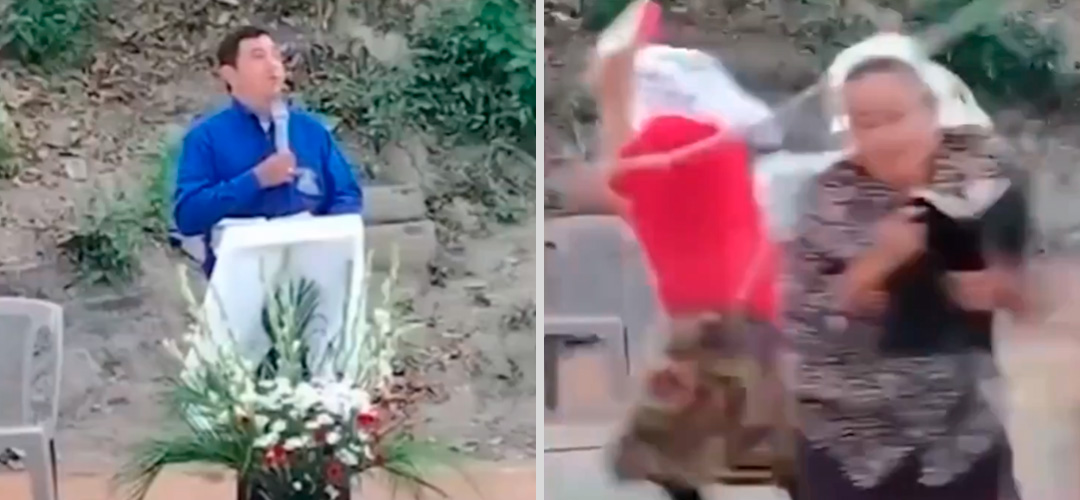 VIDEO: Árbol colapsa en plena actividad religiosa en El Salvador