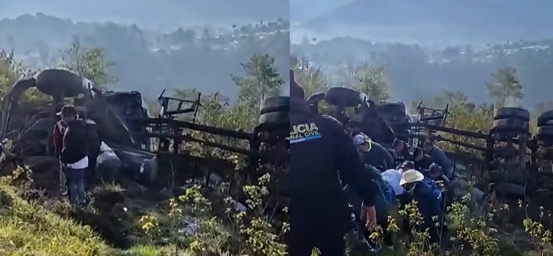 Camión cisterna cae a hondonada en ruta Interamericana