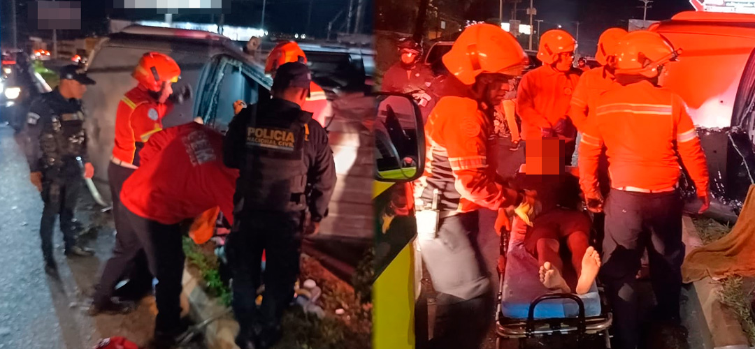 Accidente en zona 12 deja un hombre herido