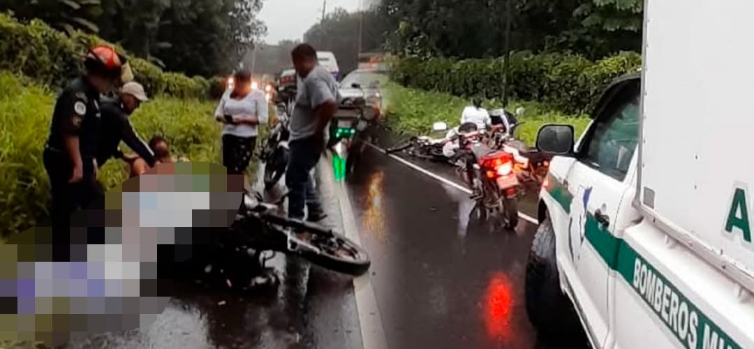 Trágico percance vial cobra la vida de un motorista en la CA-2 Occidente